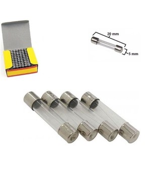 Fusivel de Vidro 20A 5x20mm Com 100 Unidades