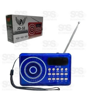 Rádio Recarregável Com Bluetooth Altomex JD-32