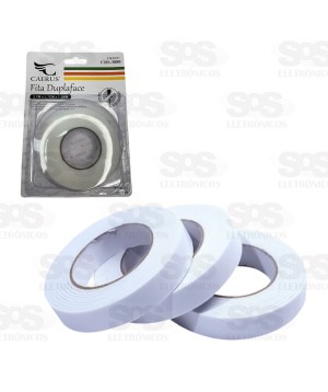 Fita Adesiva Dupla Face Branca 2.7 Metros Caerus crs-3880