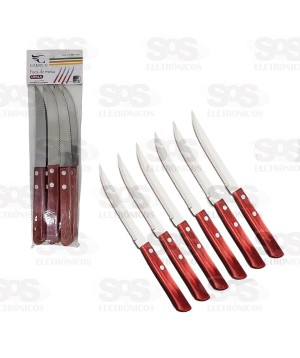 Kit Faca De Mesa Madras Com 6 Unidades Caerus CRS-2626