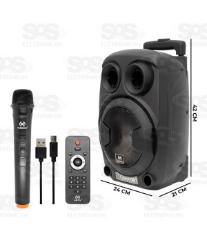 Caixa De Som Sem Fio 12W Trolley Mox MO-S660