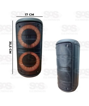 Caixa De Som Sem Fio 10W LED KTS-1297