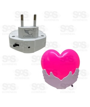 Luz Noturna LED Coração e Bola Bivolt Cores Variadas