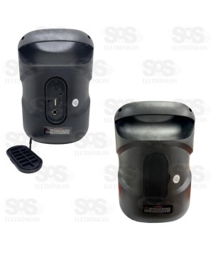 Caixa De Som 10W Led RGB Botão Bass KTS-1110