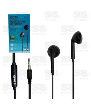 Fone De Ouvido Estéreo Com Microfone Unitário Kivee KV-040