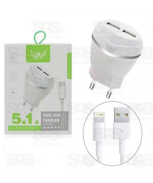 Carregador Iphone 5.1A 2 Portas USB Altomex AL-9057-5G