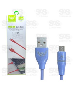 Cabo Micro USB V8 De Dados 1 Metro 3.4A Altomex AL-2053-V8