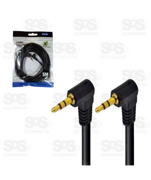 Cabo P2 x P2 90º 5 Metros X-Cell XC-P2-9C