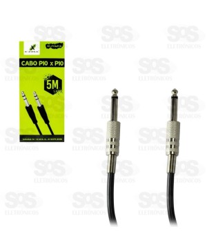 Cabo P10 x P10 Mono 5 metros XC-P10-P10 X-cell