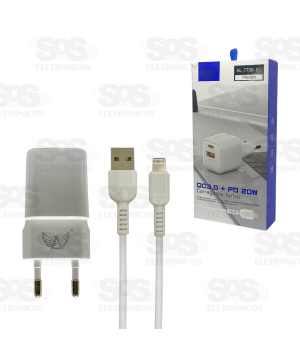 Carregador 20W USB-C E Type-C Cabo Iphone Altomex AL-7708-5G