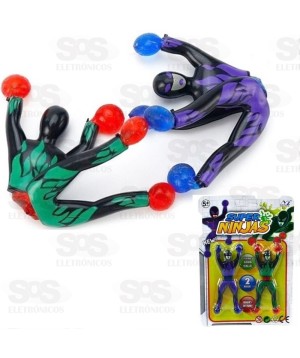 Ninja Escalador Gruda Na Parede ou Vidro com 2 Unidades- Toy King 1140