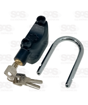 Cadeado Preto Com Alarme 110DBA Troya Tools TRY-6077