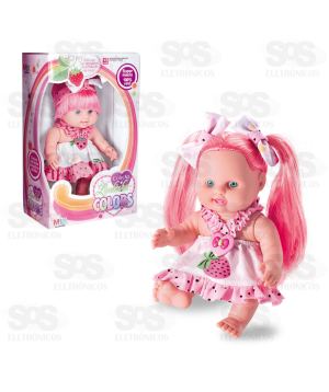 Boneca Lindinha Colors Com 2 Lacinhos Cheirinho 525