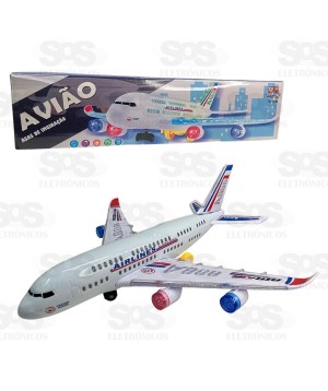Brinquedo Avião Infantil Com Luzes E Sons TK-1198