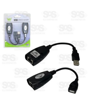 Extensor USB Via Cabo de Rede RJ45 Altomex AU-8806