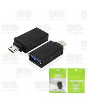 Adaptador OTG Micro USB V8 Para USB 3.0 Fêmea Altomex AU-30 AL-30-V8