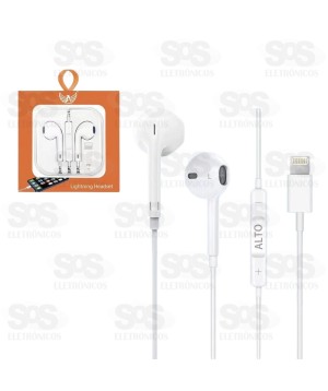 Fone De Ouvido Com Fio E Microfone Para Iphone Lightning A-905-5G