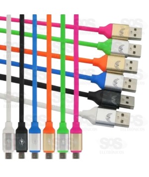 Cabo De Dados Micro USB V8 1,2 Metros Cores Sortidas Altomex
