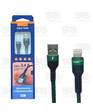 Cabo De Nylon Iphone 2 Metros 3.4A Bazik Prime CBO-7569