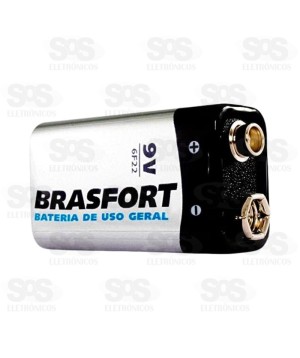 Bateria 9v Pilha de Uso Geral Caixa com 20 unidades Brasfort