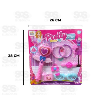 Conjunto Princesa Mágica com Varinha e 7 Acessórios Toy King TK-AB2990