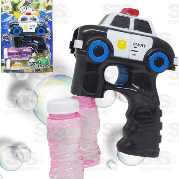 Lança Bolhas de Sabão Carro Swat Com Luz e Som  Toy King TK-3241