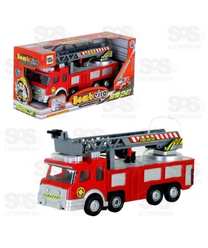 Caminhão Bombeiro Bate E Volta Lança Água Toy King TK-2288