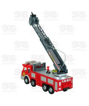 Caminhão Bombeiro Bate E Volta Lança Água Toy King TK-2288