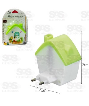 Luz Noturna Casinha Cores 1W Variadas Caerus CRS-4379