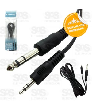 Cabo P10 x P2 1,5 Metros Stereo Maxmidia