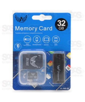 Cartão De Memória 32GB Com Adaptador SD E Leitor de Cartão Altomex AL-MO-32