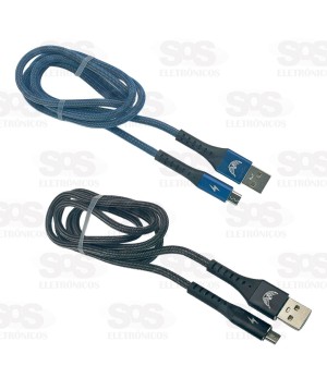 Cabo Micro USB V8 1 Metro 3.4A Reforçado Altomex AL-2055-V8