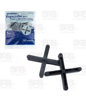Espaçador Para Pisos e Revestimentos 1MM 100 Peças Brasfort 7447