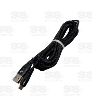Cabo De Dados Micro USB V8 Tubo 3 Metros Inova Prime