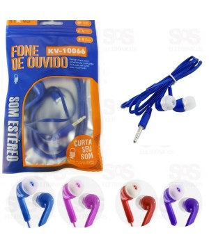 Fone De Ouvido Cores Variadas Inova KV-10066