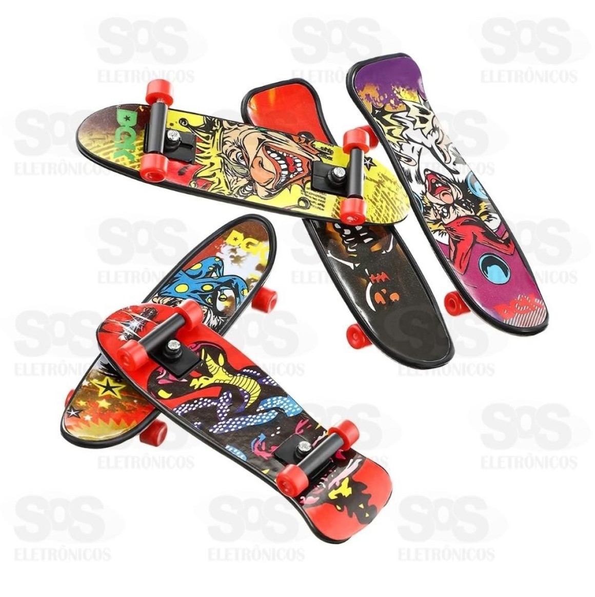 Kit 2 Mini Skate De Dedo Infantil Com Acessório Criança