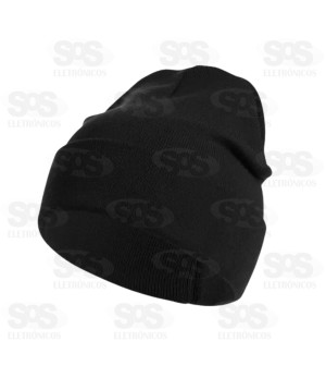 Touca De Frio Tricotada Unisexx Lisa Preta A-1