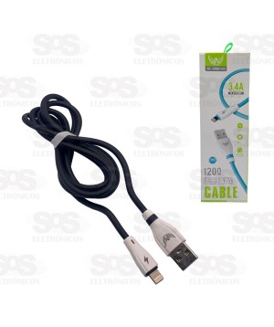 Cabo De Iphone Lightning 1.2 Metros 3.4A Altomex AL-2062-5G