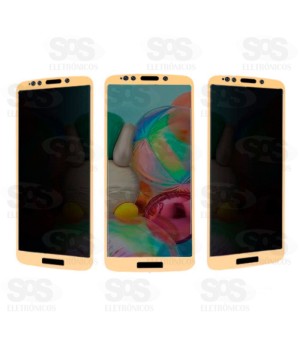 Película De Privacidade 3D Dourada Motorola G6 Play