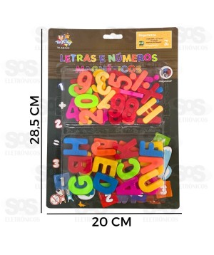 Kit Letras e Números Magnético Grande Toy King TK-AB4436