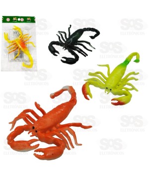 Escorpião De Borracha Colorida Toy King TK-AB4917