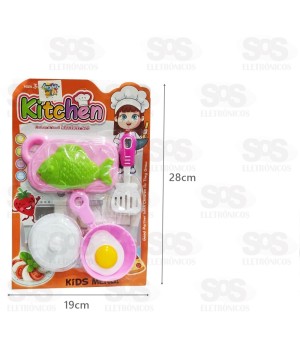 Kit Cozinha Com 6 Peças Toy King TK-AB4129