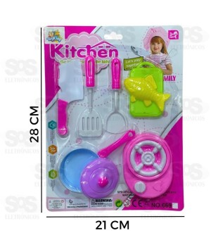 Kit Cozinha Com 7 Peças Toy King TK-AB4035