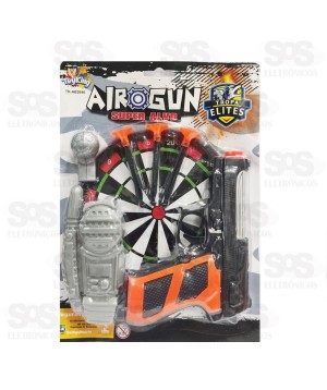 Kit Lançador De Dardos Super Alvo Toy King TK-2646