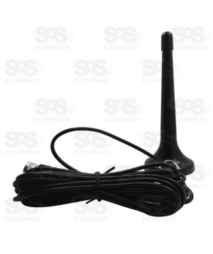 Mini Antena Interna Com Imã 3 Metros Altomex AL-3001