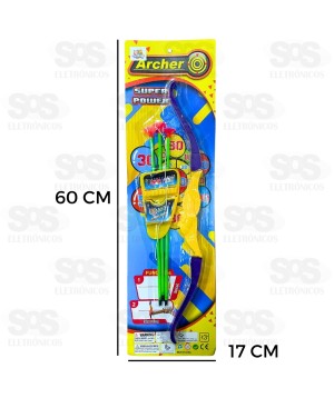 Arco e Flecha Infantil Super Power Toy King TK-AB5072