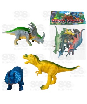Kit Dinossauros Com 12 Peças Toy King TK-1499