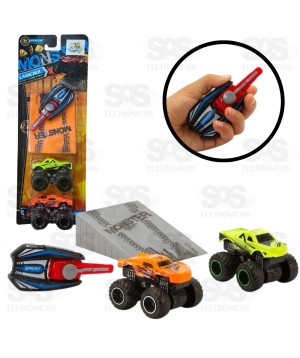 Kit Pista Lança Carrinhos 2 Unidades Toy King TK-AB5195