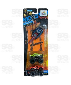 Kit Pista Lança Carrinhos 2 Unidades Toy King TK-AB5195