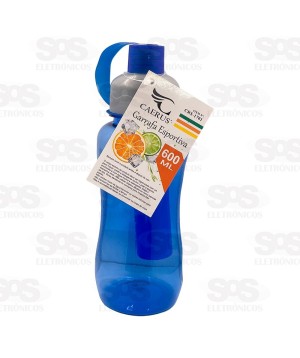 Garrafa Esportiva Transparente 600ml Caerus CRS-1701